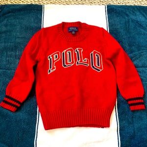 Polo sweater unisex size 4t Red